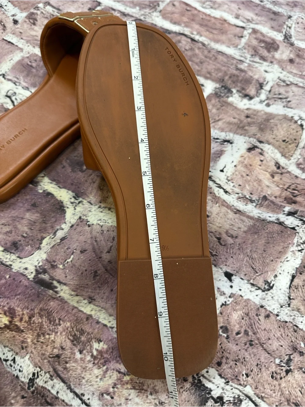 Tory Burch Double T Sport Slides Bourbon Miele / Gold Size 9.5 Clean Girl